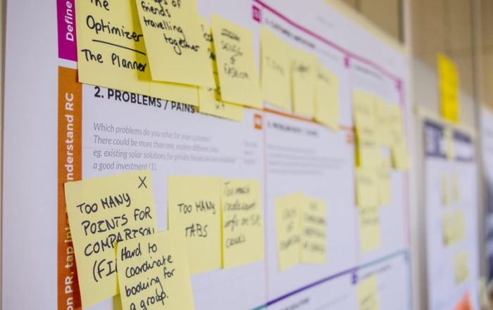 post it notes on a wall - problems